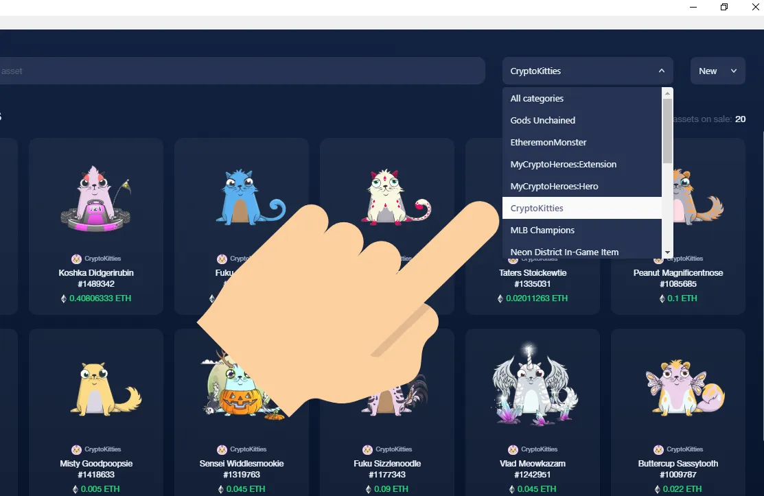 How To Play And Monetize Your Cryptokitties On HB Wallet 8 Choose 'Cryptokitties' category to view all the kitties up for sale