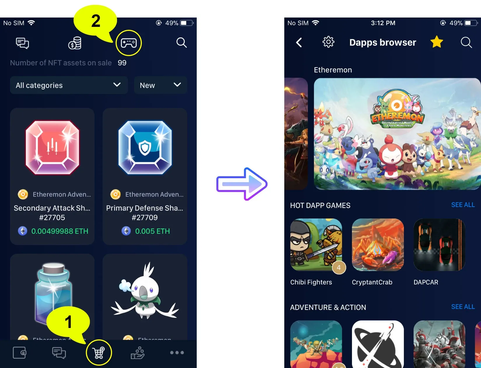 How to access ETHEREMON from your mobile device