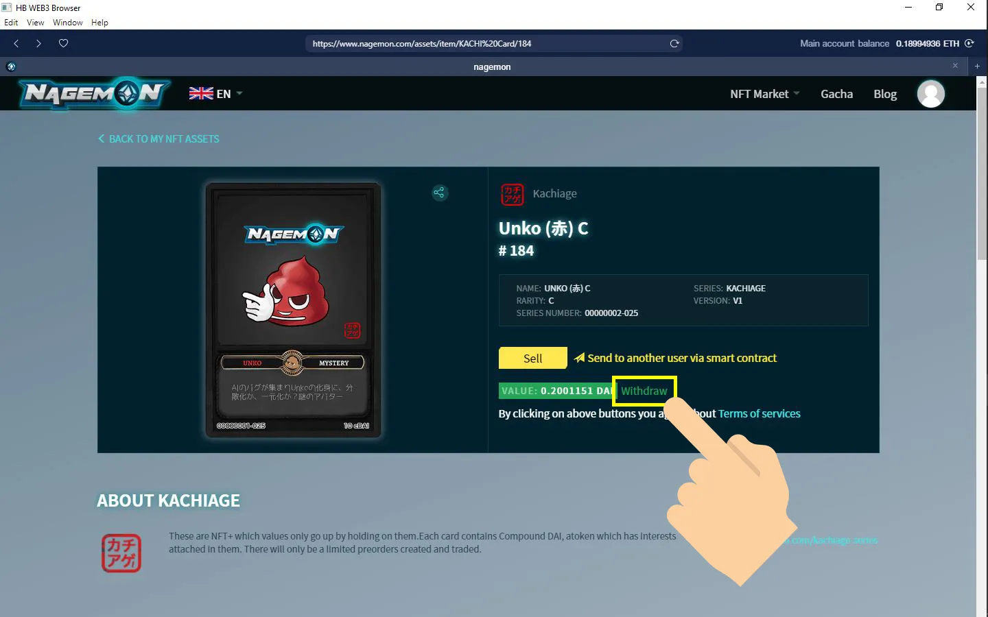 Important Updates on HB Wallet 3.4.1 17 Click on 'Withdraw' to proceed