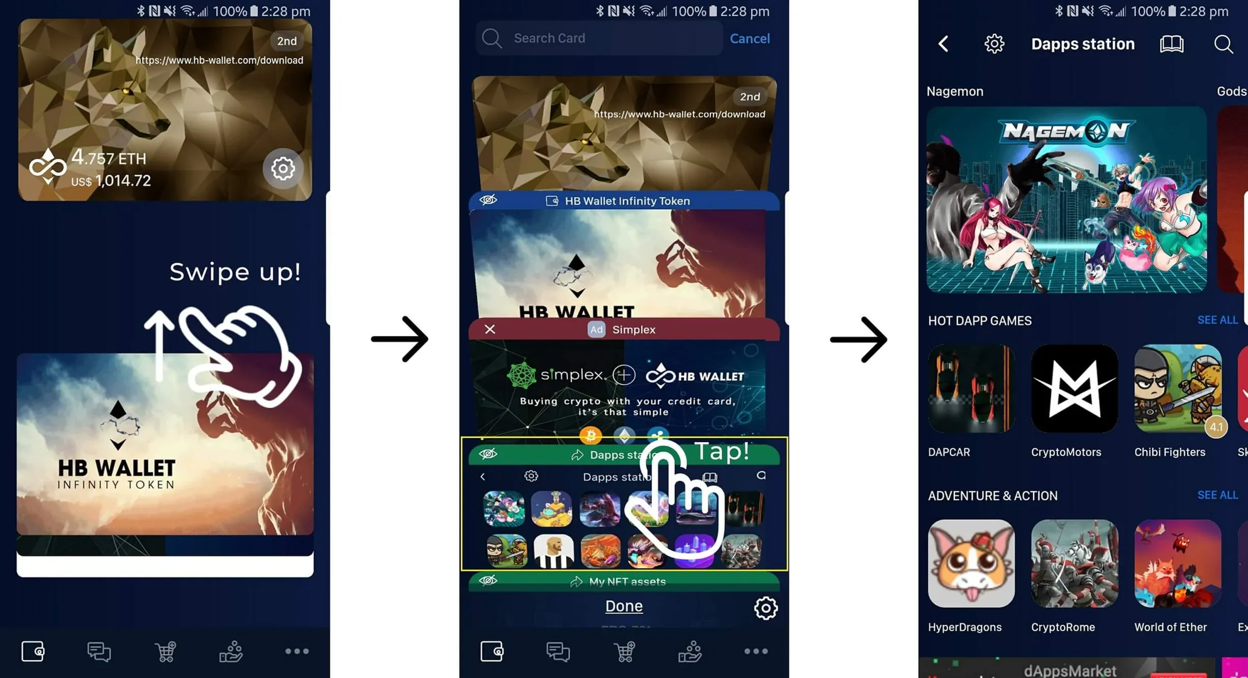 How to access Dapp Screen