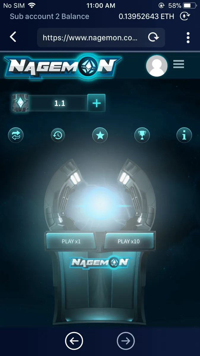 Ethermon Gacha is now live! 9 Tap on ‘Play x1’', or 'Play x10'