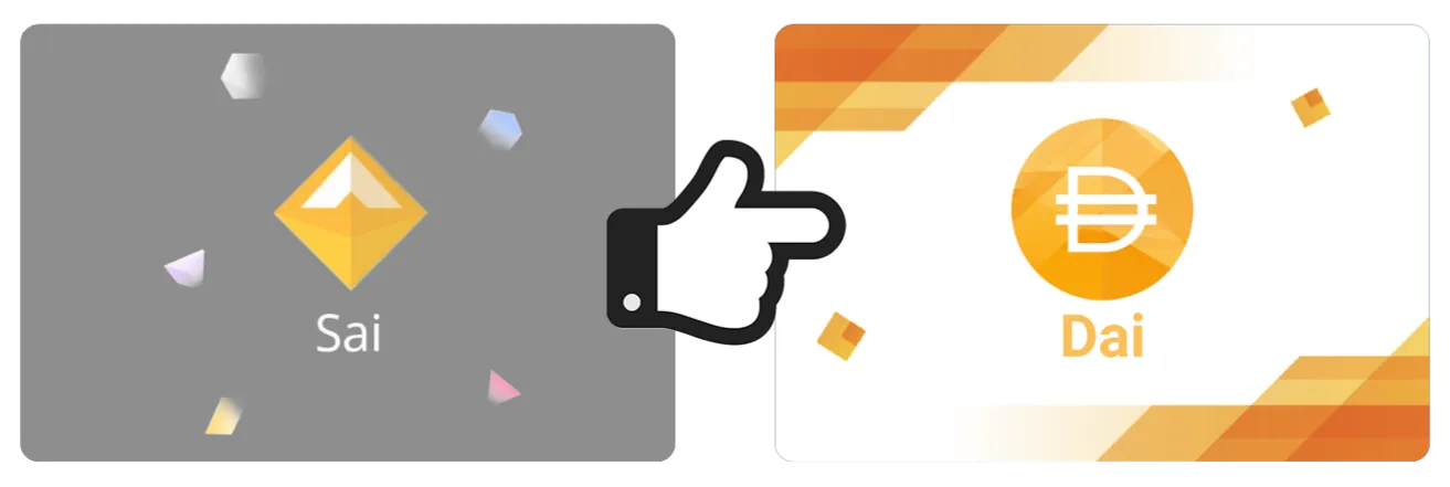 Traditional DAI is now called SAI, and the Multi-Collateral DAI is known as DAI