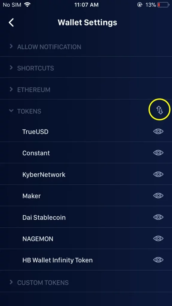 Important Updates on HB Wallet 3.4.1 3 Wallet Settings