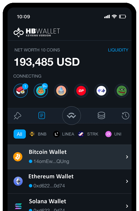 open-dex-through HB Wallet