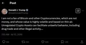 Donald Trump Tweet in 2019